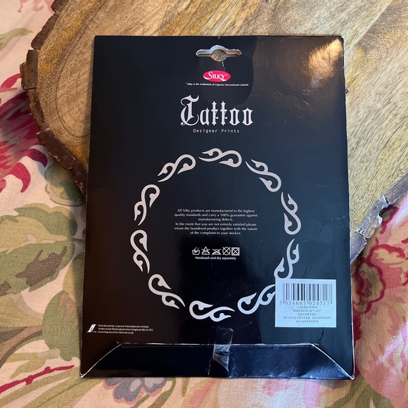 SILKY Tattoo Plaid Tights Size Medium MOD Alternative Punk Made in England NEW - Picture 2 of 9